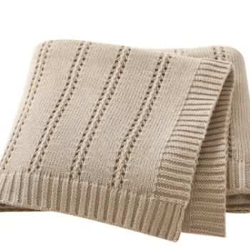 שמיכה סרוגה מוקה