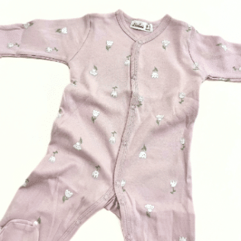 אוברול לורנס - פרחים ורוד