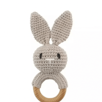 בובת ארנב סרוגה בצבע מוקה