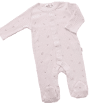 אוברול ריב ורוד פרחוני