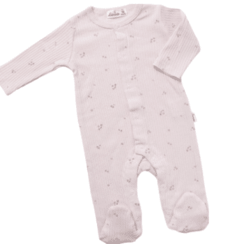 אוברול ריב ורוד פרחוני