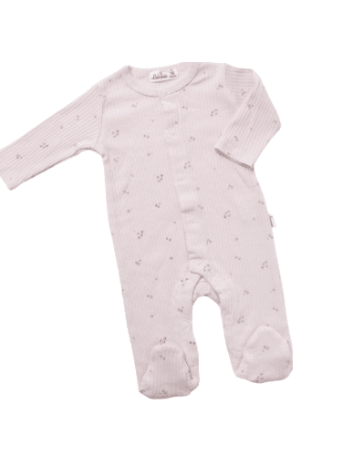 אוברול ריב ורוד פרחוני